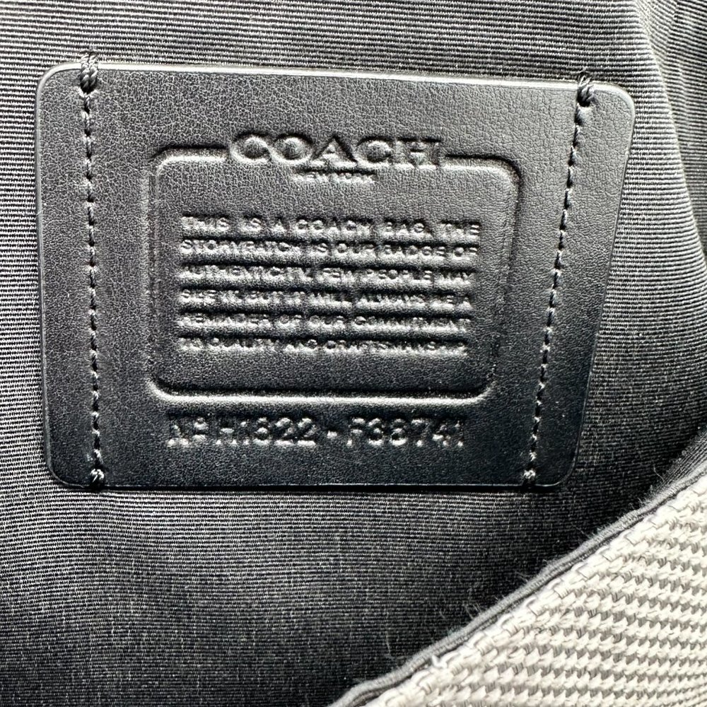 Coach Men's Grey Nylon Leather Messenger Bag F38741 - Picture 7 of 12